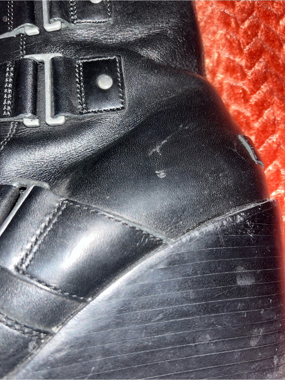 Sorel  Black Strappy Leather Women's Boots. Size 7. - Picture 8 of 10
